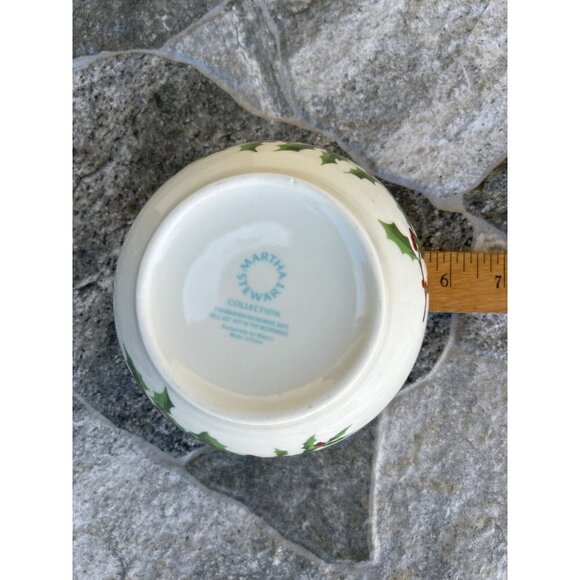 Set Of 5 Vintage Marthaware Christmas Holly Berry Design Bowls - Picture 10 of 10